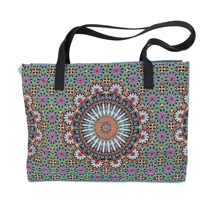 Mozaikmintás textiltáska, M1, 44x34 cm