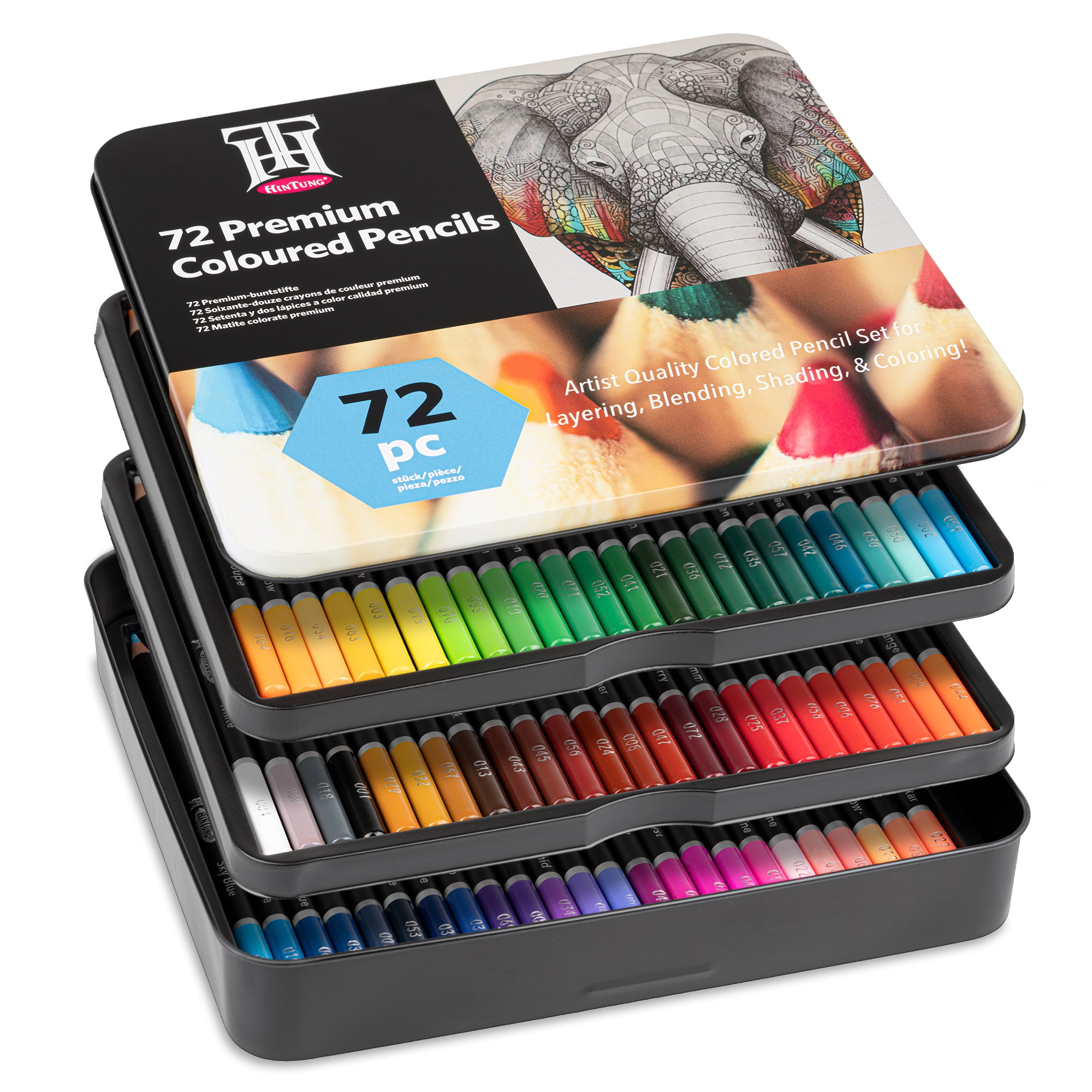  Colorya 72 Soft Core Premium Colored Pencils With