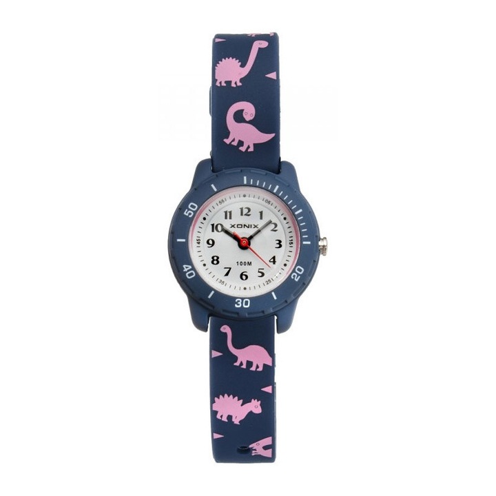 Ceas fete Xonix, XN78371A/4, Albastru, analog, antialergic, rezistenta la apa 10 ATM