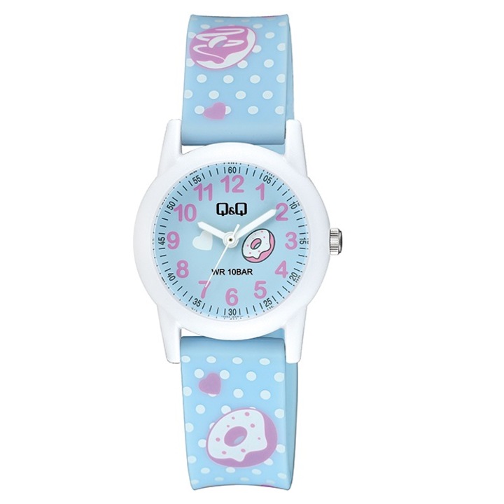 Ceas copii Q&Q V22A-002VY, Bleu, WR 100m