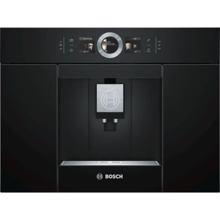 Espressor automat incorporabil Bosch CTL636EB6, 1600W, 2.4 l, recipient boabe 500g, cu funcție Home Connect, 19 bari, display TFT, filtru BRITA inclus, Negru