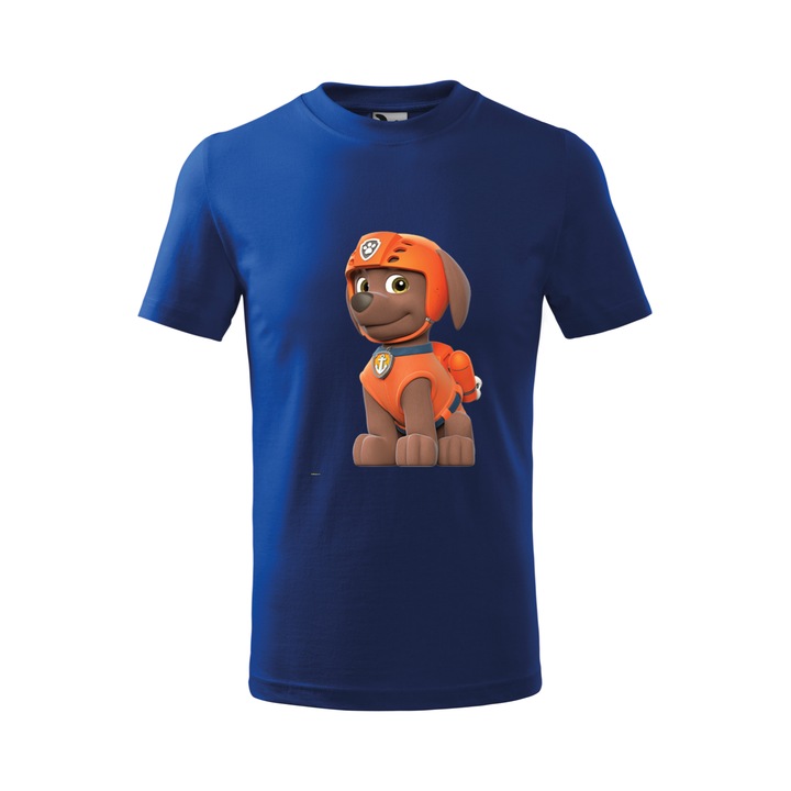 Tricou personalizat, model clasic, "Patrula Catelusilor- Zuma", Albastru, Marime XXL