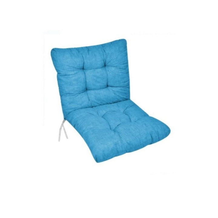 Perna scaun cu spatar, albastru, umplutura spuma, sistem de prindere, 50x100