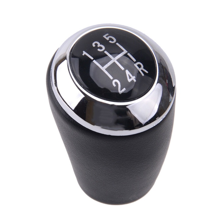 Топка за скоростен лост Emzone за Mazda 3 5 6 Series MX-5 CX-7, 5 скорости, Черна кожа