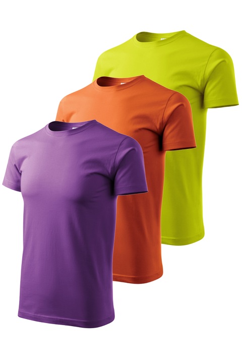 Set 3 tricouri pentru barbati Basic Colormix-10, Malfini, Multicolor