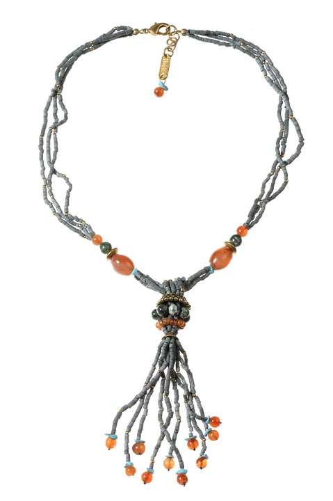 Колие, Gloria Maris, 758093 Green/Corai, 43 см