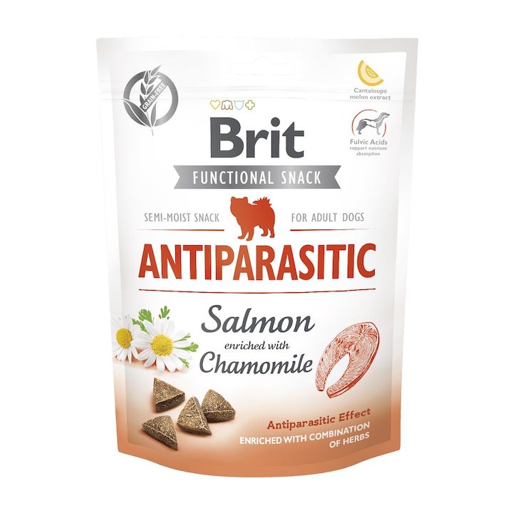Brit Dog Snack Antiparasitic Kamillával dúsított lazac, 150 g