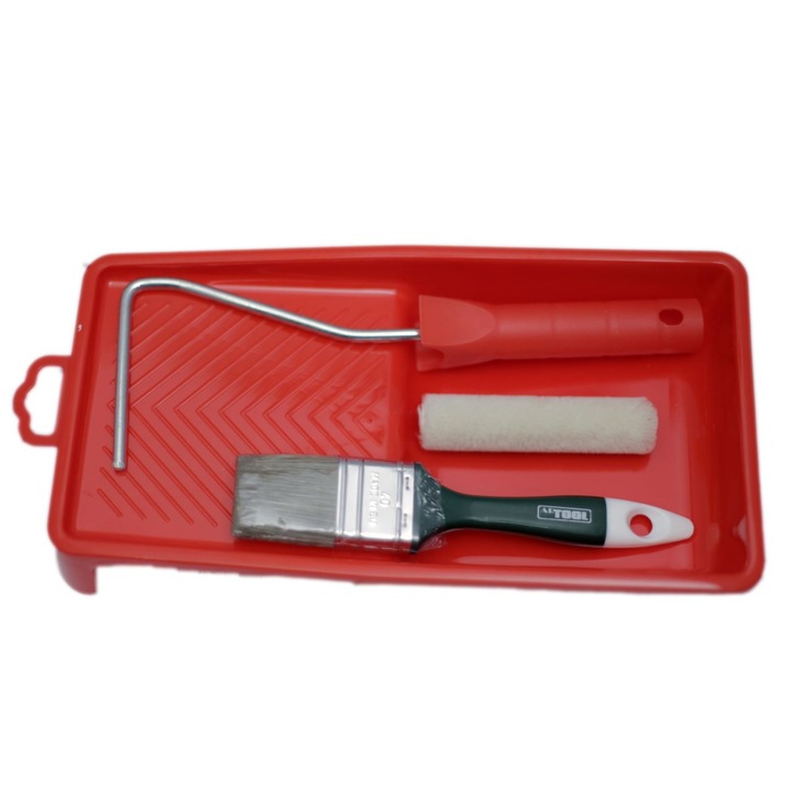 Set vopsit nr. 7, pentru lacuit, rola velur 10 cm, pensula 40 mm, Artool