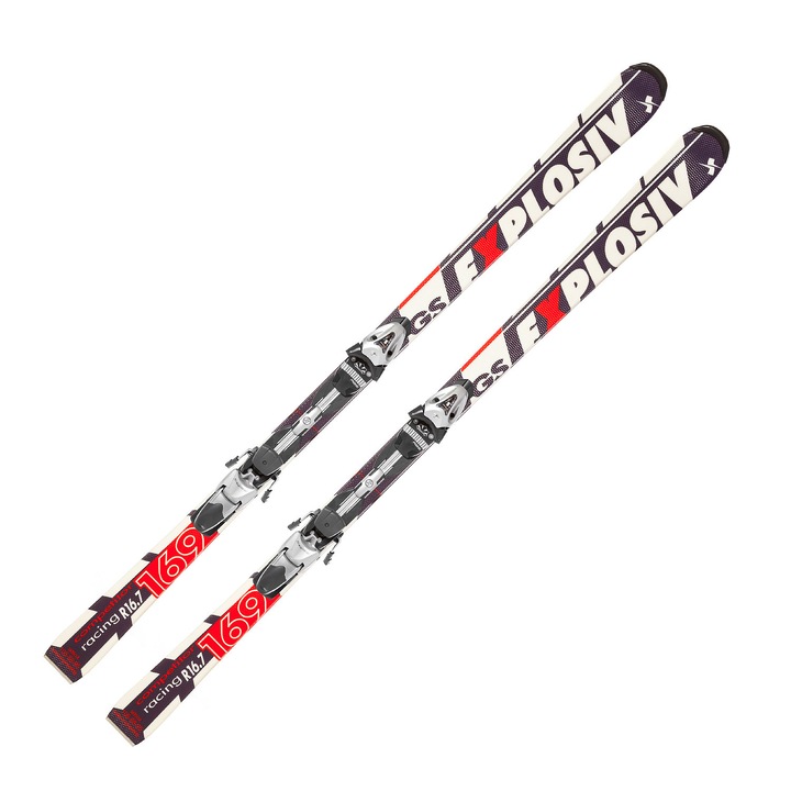 Експлозивни ски COMPETITOR GS с връзки SLD11 черно/бели 169