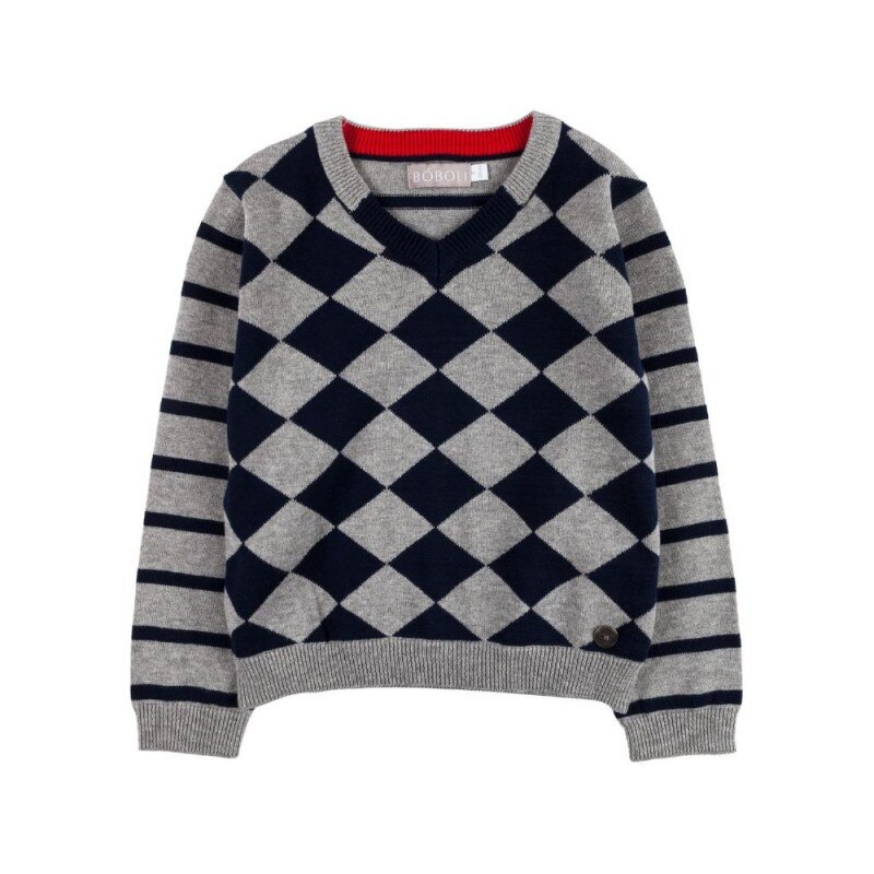 Pulover carouri gri Boboli 732002