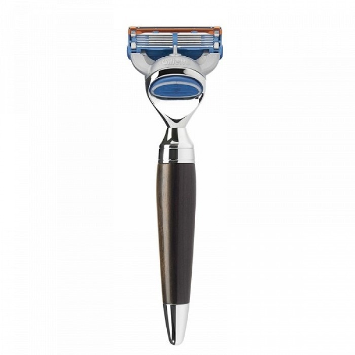 Aparat de ras Muehle compatibil Gillette Fusion maner lemn African Blackwood R75 F