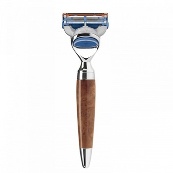 Aparat de ras Muehle compatibil Gillette Fusion maner lemn tuia R71 F Aparat de ras Muehle compatibil Gillette Fusion maner lemn tuia R71 F