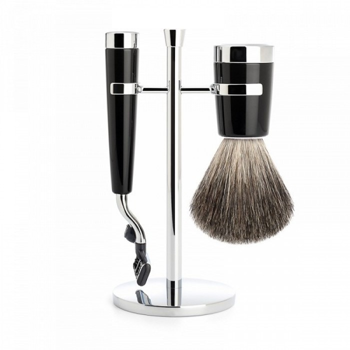 Set de barbierit Muehle aparat ras Mach3,pamatuf par bursuc,maner rasina S81M146M3