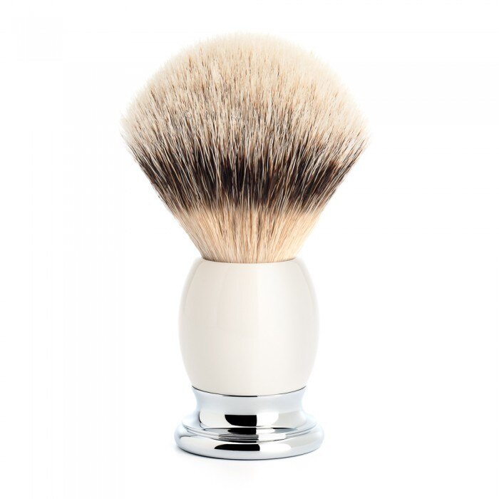 Pamatuf Muehle Silvertip Badger cu par de bursuc si maner portelan 93P84