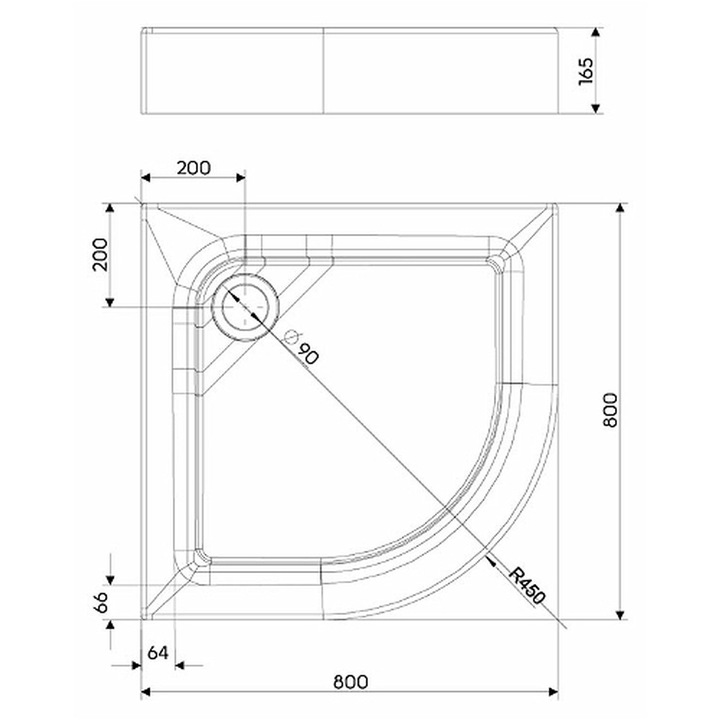 Pachet Complet Cabina Semirotunda 80x80 - Cabina KOLO Rekord, Cadita KOLO First, Picioare Sustinere si Sifon Evacuare 90 mm