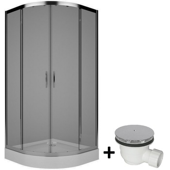 Pachet Complet Cabina Semirotunda 80x80 - Cabina KOLO Rekord, Cadita KOLO First, Picioare Sustinere si Sifon Evacuare 90 mm Pachet Complet Cabina Semirotunda 80x80 - Cabina KOLO Rekord, Cadita KOLO First, Picioare Sustinere si Sifon Evacuare 90 mm