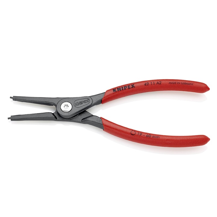 Тежкотоварни прецизни клещи за външни предпазни пръстени, L 320 mm, D външен пръстен 85 - 140 O Mm, O 3,2 mm