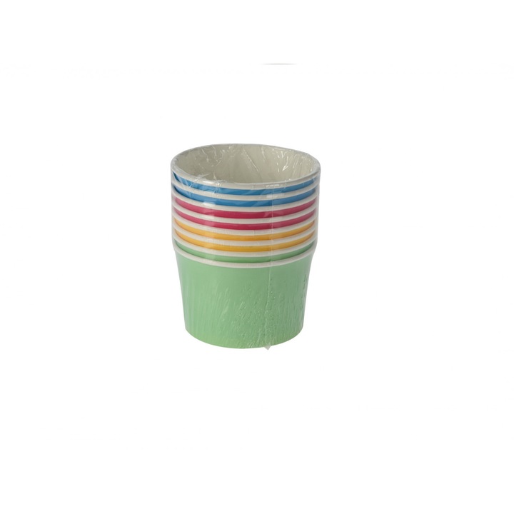 Комплект от 8 купи за сервиране Excellent Houseware, крафт хартия, 11x7,5 см, многоцветни
