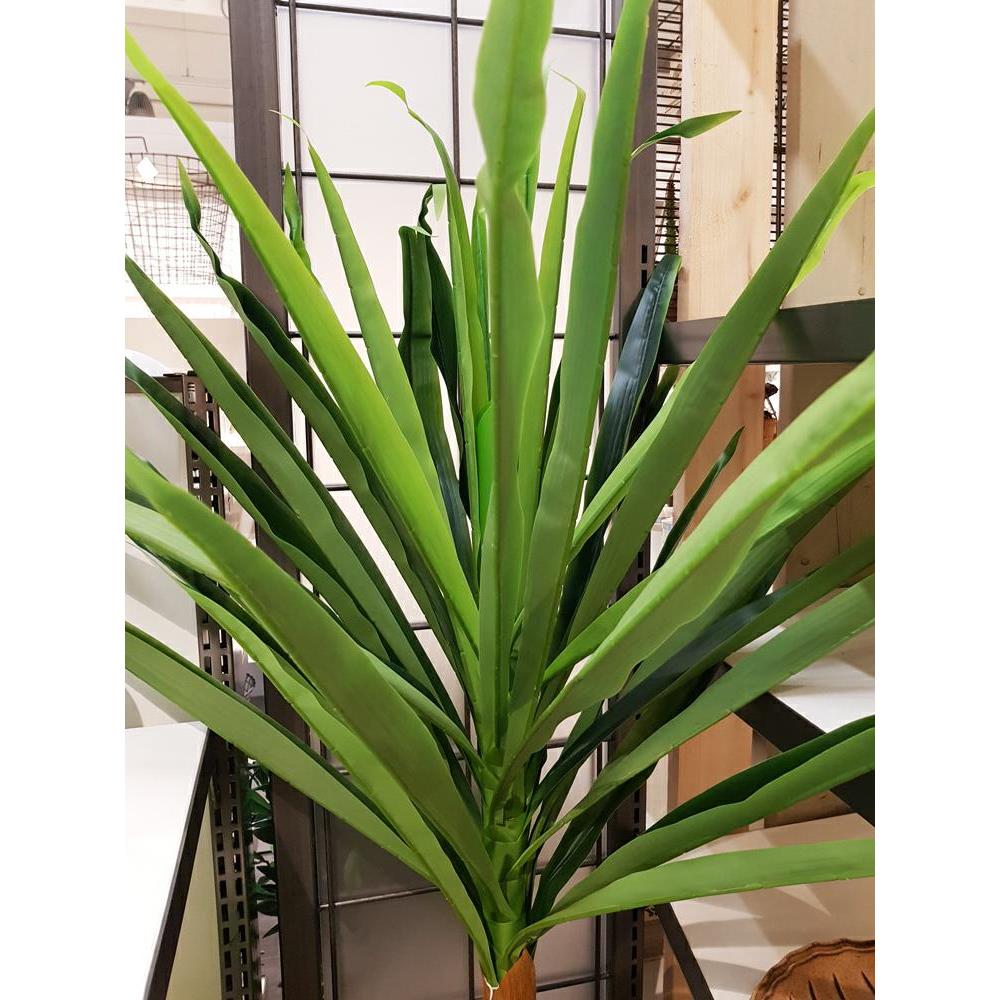Yuka decorativa artificiala, In ghiveci, 120 cm, Plastic, Verde