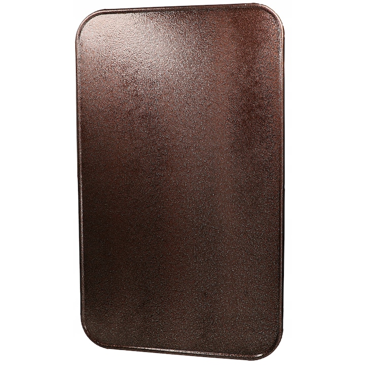 Tabla protectie podea semineu Kotarbau, Otel, 480x790 mm, Maro