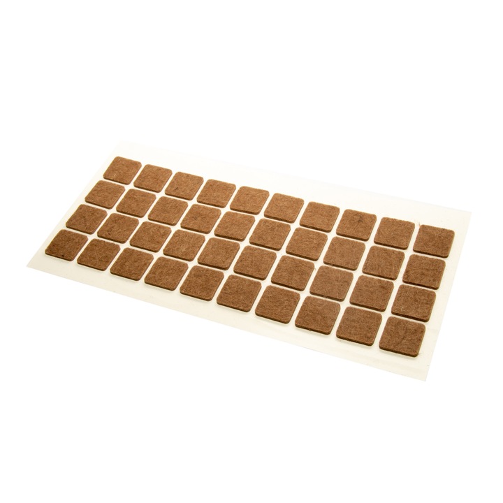 Set 50 protectii autoadezive patrate pentru podea, 20x20 mm