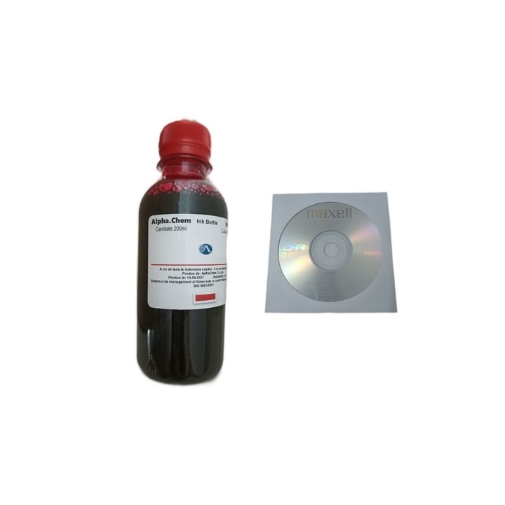AlphaChem tintapalackkal kompatibilis Canon 1x200ml GI-46M Magenta, 1db Maxell Cdr borítékkal