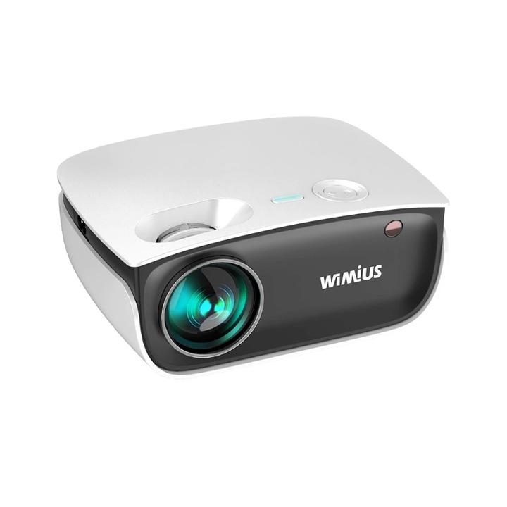 Видео проектор WiMiUS S25, 7000 лумена, WiFi, Bluetooth, Поддръжка на 1080P Full HD 4K, -50% увеличение