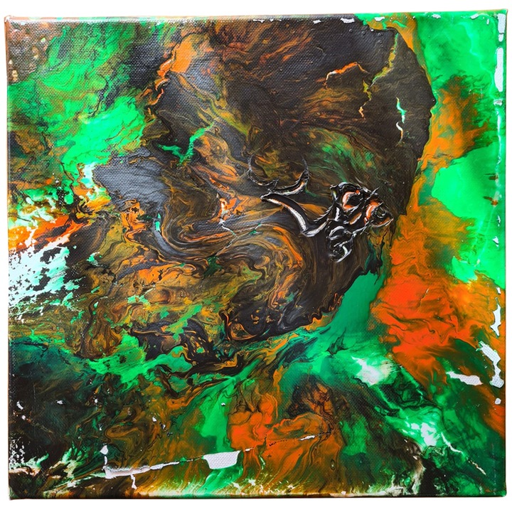 Tablou feng shui curata energia a ceea ce este inutil si murdar, a fricilor si neputintelor pe care le-am facut importante in realitatea noastra Acrylic/canvas 30x30 cm