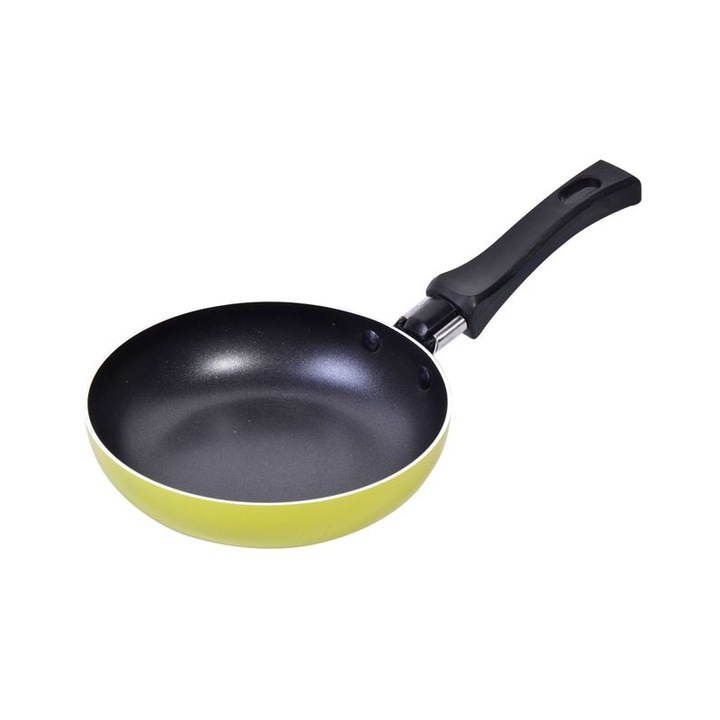 Тиган Kitchen, Незалепващо покритие, 14 см, Черен/Жълт