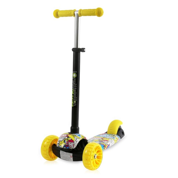 Állítható robogó gyerekeknek, Lorelli, Draxter, 3 év+, Graffiti Smile