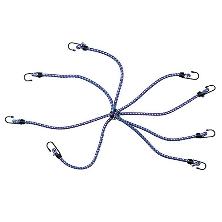 Corzi de fixare Lampa, 8 capete, Metal/Plastic, 40 cm, Albastru/Negru