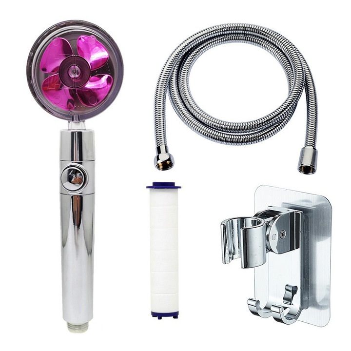 Set dus, ABS, Filtru bumbac, Violet