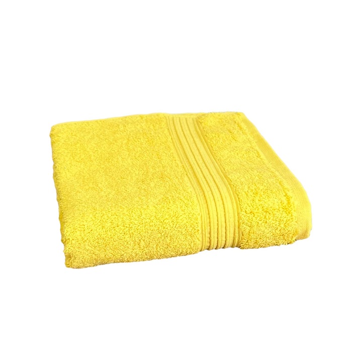 Prosop de baie 100% bumbac, galben, 70 x 140 cm, 550 gr/mp