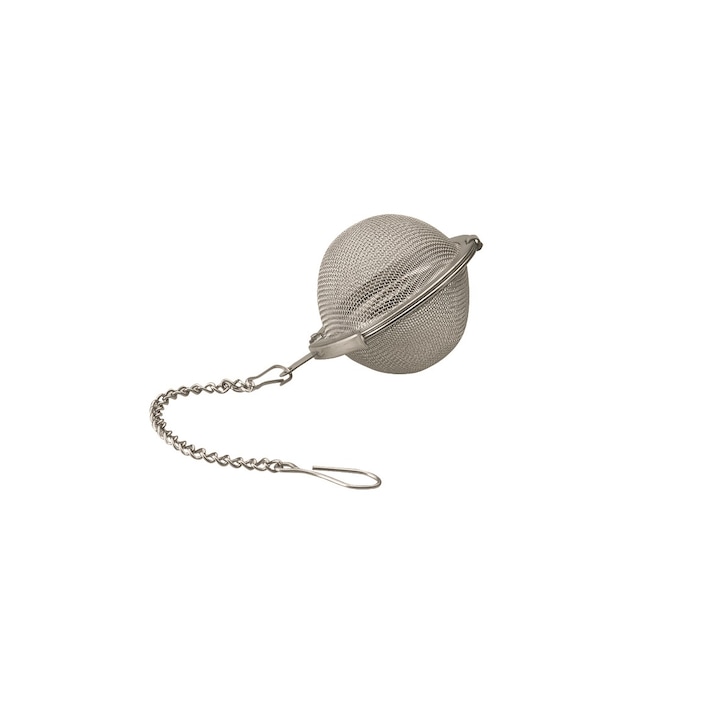 Infusor ceai sfera, Ibili-Accesorios, otel inoxidabil 18/10, 4 cm, argintiu