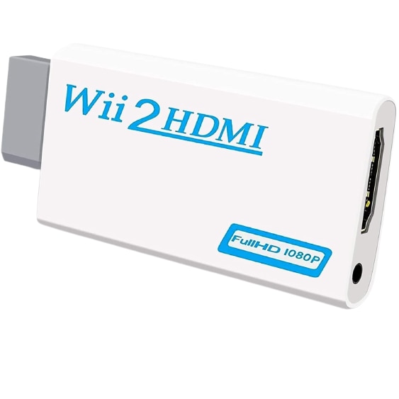 Portable Wii to HDMI Wii2HDMI Full HD Converter Audio Output Adapter TV  White A+