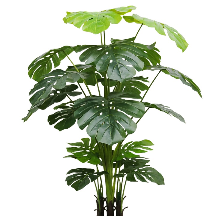 Planta artificiala, Monstera fara ghiveci, 21 frunze, Naimeed D4293, 170cm, verde