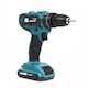 Autofiletanta cu Percutie, Bormasina SEMERAY, 24V, Trusa 30 Accesorii, 2 Acumulatori, Negru/Albastru