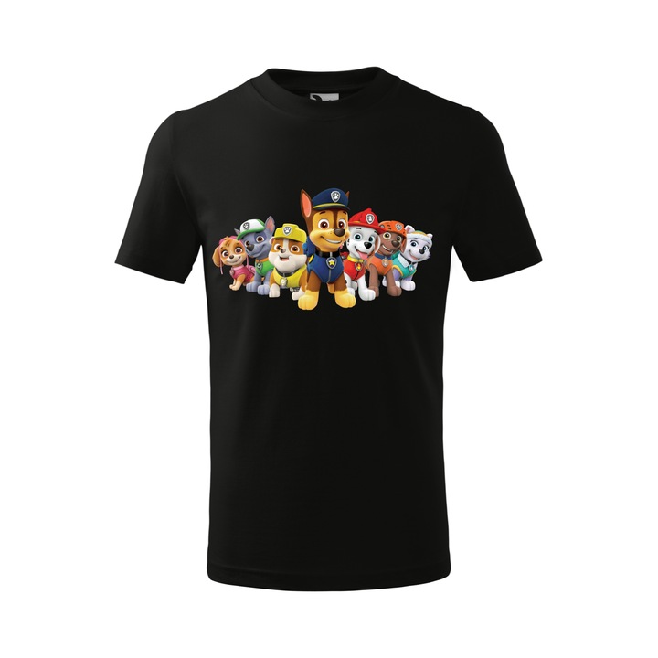 Персонализирана тениска "Patrula Catelusilor 2", черна, размер L