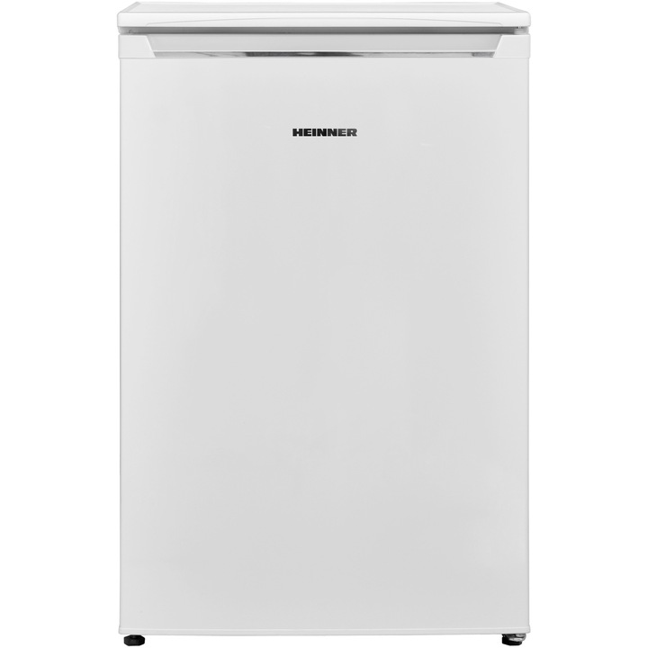 Хладилник с 1 врата Heinner HF-V122F+, 122 л, Клас F, LED светлина, Реверсивна врата, H 83.8 см, Бял