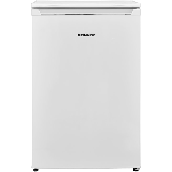Хладилник с 1 врата Heinner HF-V135F+, 135 л, Клас F, LED светлина, Реверсивна врата, H 83.8 см, Бял