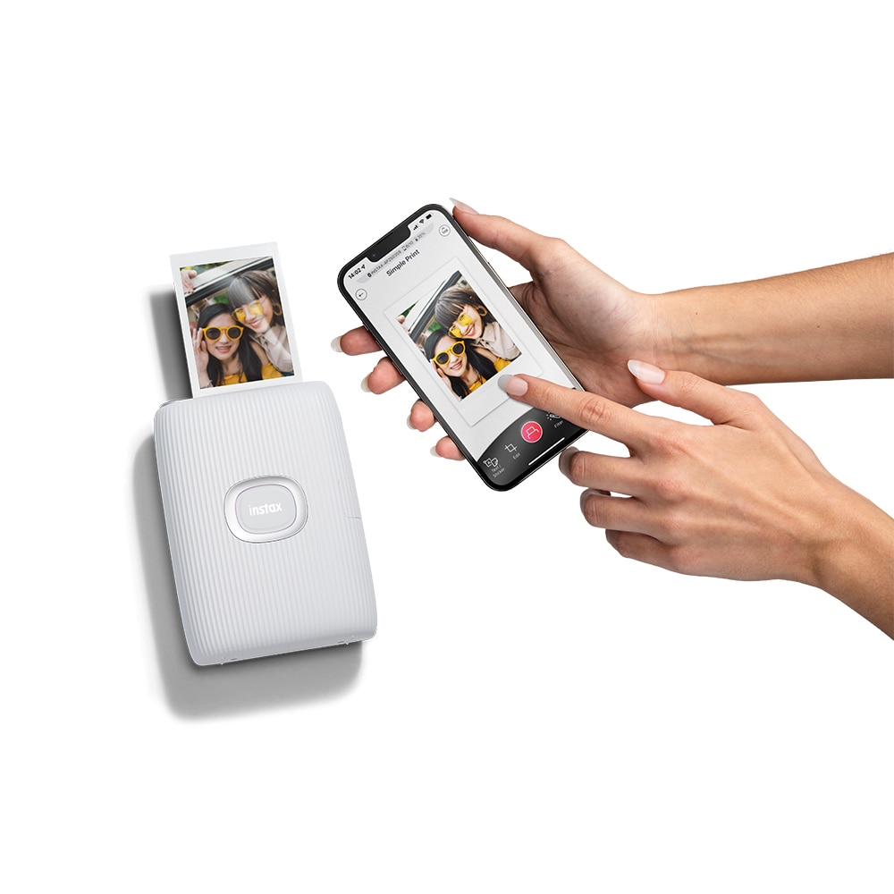 Aparat foto instant, Fujifilm, Instax mini Link 2, Bluetooth, Alb