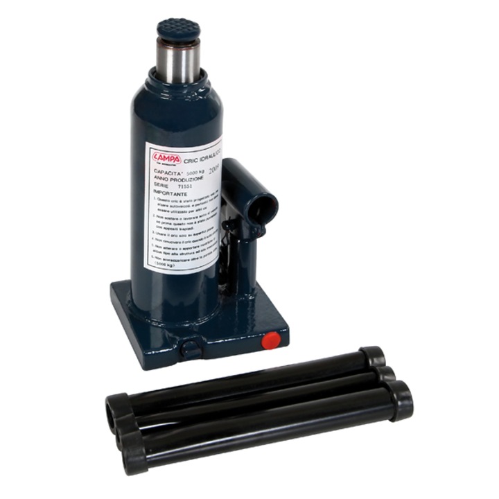 Cric hidraulic Lampa, Greutate maxima 5000 kg, 197-411 mm, Negru