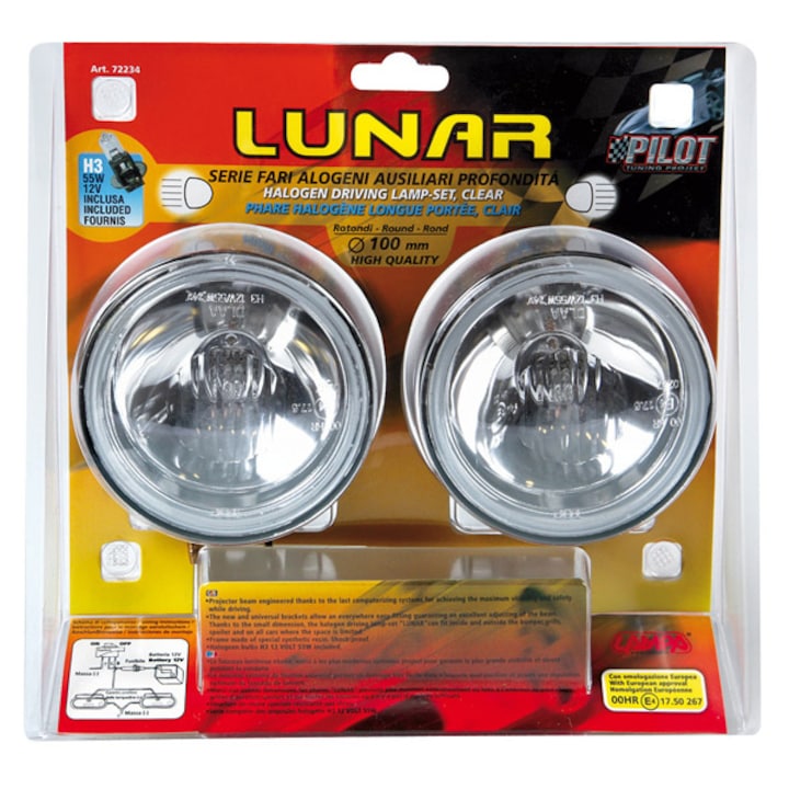Set 2 proiectoare lumina Lampa, Halogen, H3, 12V, 55W