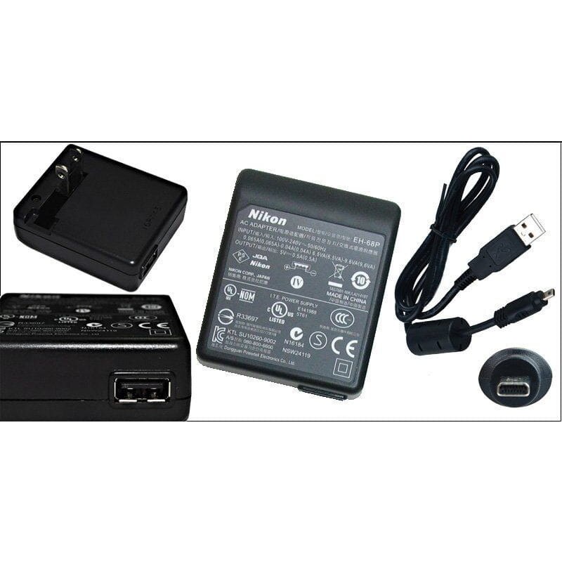 Adattatore CA Nikon EH-69P Originale Con Cavo USB Per S6500 S9200 S3600 E Altri