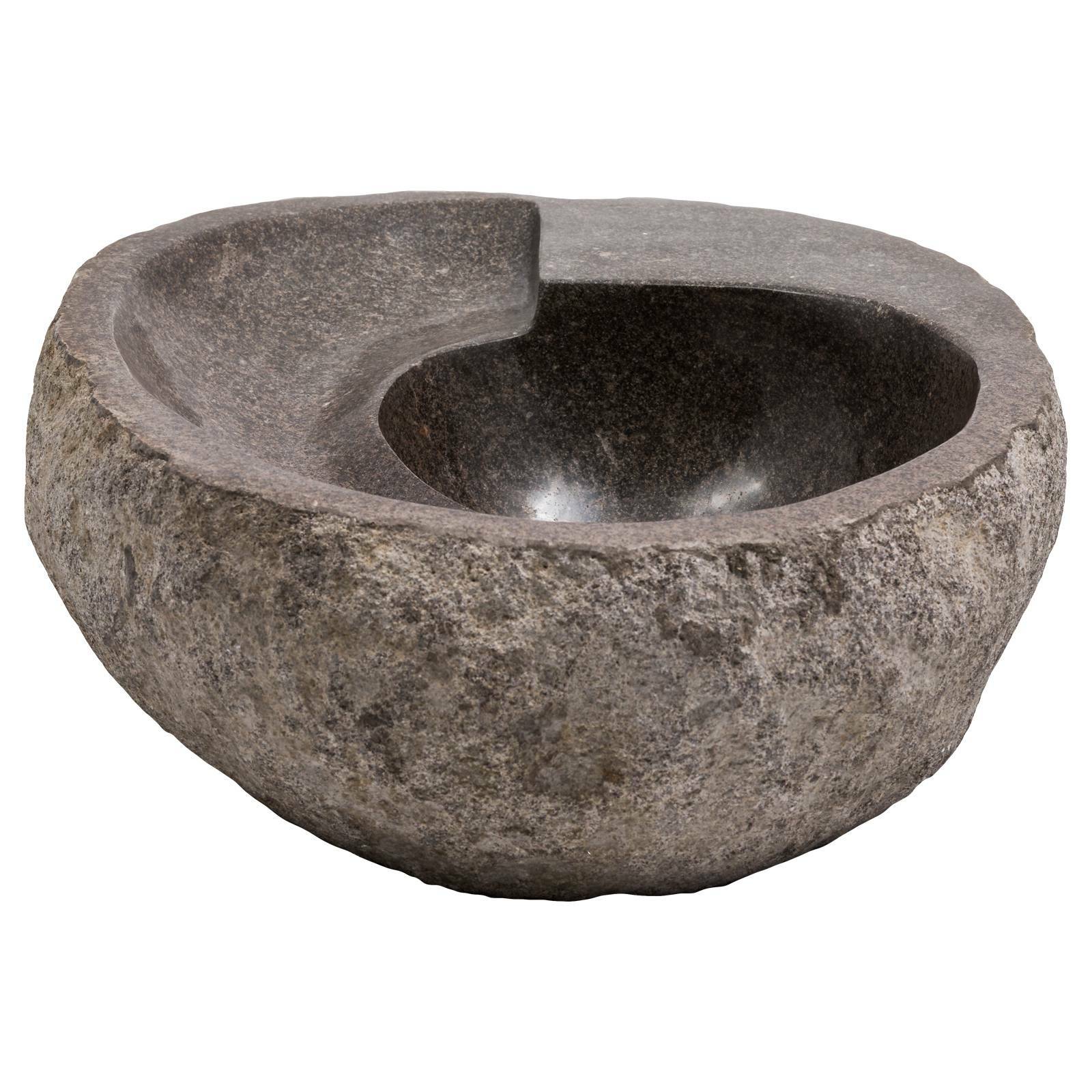 Lavoar Gemlook, Piatra naturala, Oval, 45 x 35 x 15 cm, Gri