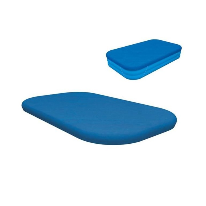 Защитно покривало за надуваеми басейни с размери 305 см x 183 см, синьо, Smartic