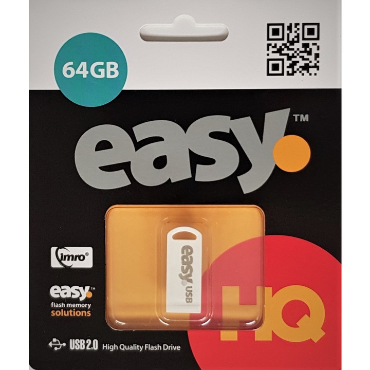 IMRO EASY USB memóriakártya, 64 GB, USB-A 2.0, fekete