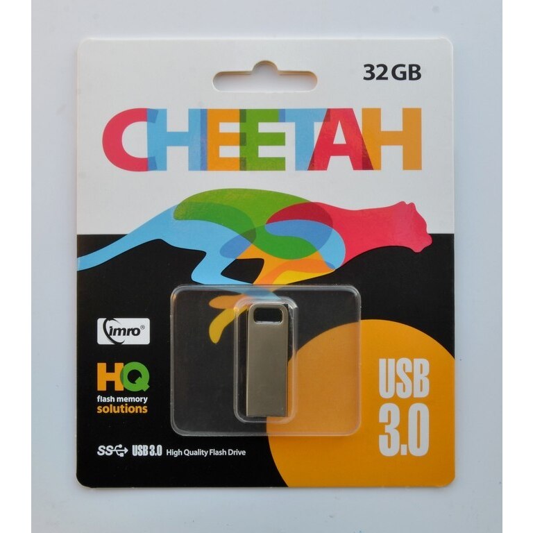 USB памет IMRO CHEETAH, 32GB, USB 3.0, хром, сребрист - eMAG.bg