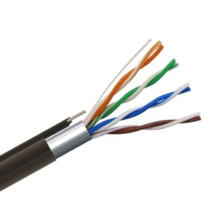 Cablu FTP CAT5E Cu Sufa Cupru Pur 0.45mm 305m Intex