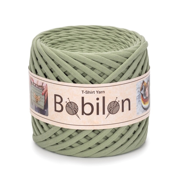 Banda textila Bobilon Mini, 5-7 mm, culoare Olive